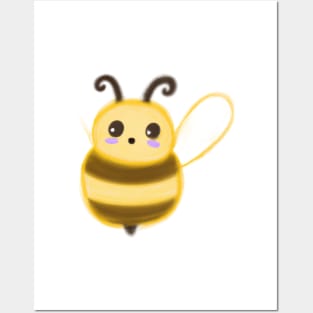 Cute Bee Drawing Posters and Art